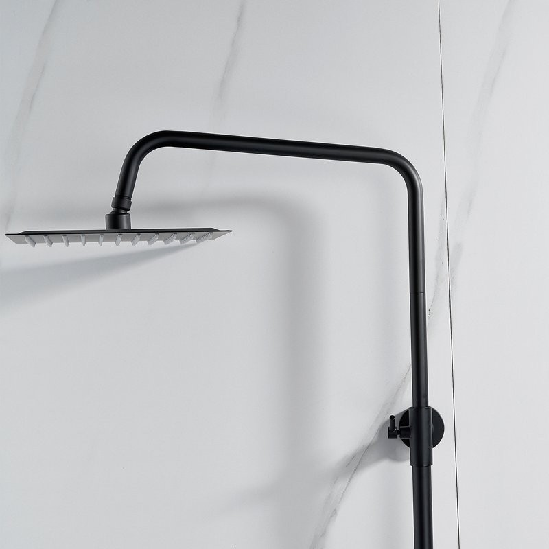 Душевая стойка Shevanik S3096H с термостатом, черный