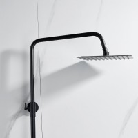 Душевая стойка Shevanik S3096H с термостатом, черный