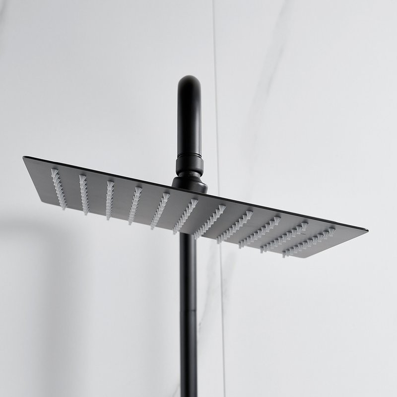 Душевая стойка Shevanik S3096H с термостатом, черный