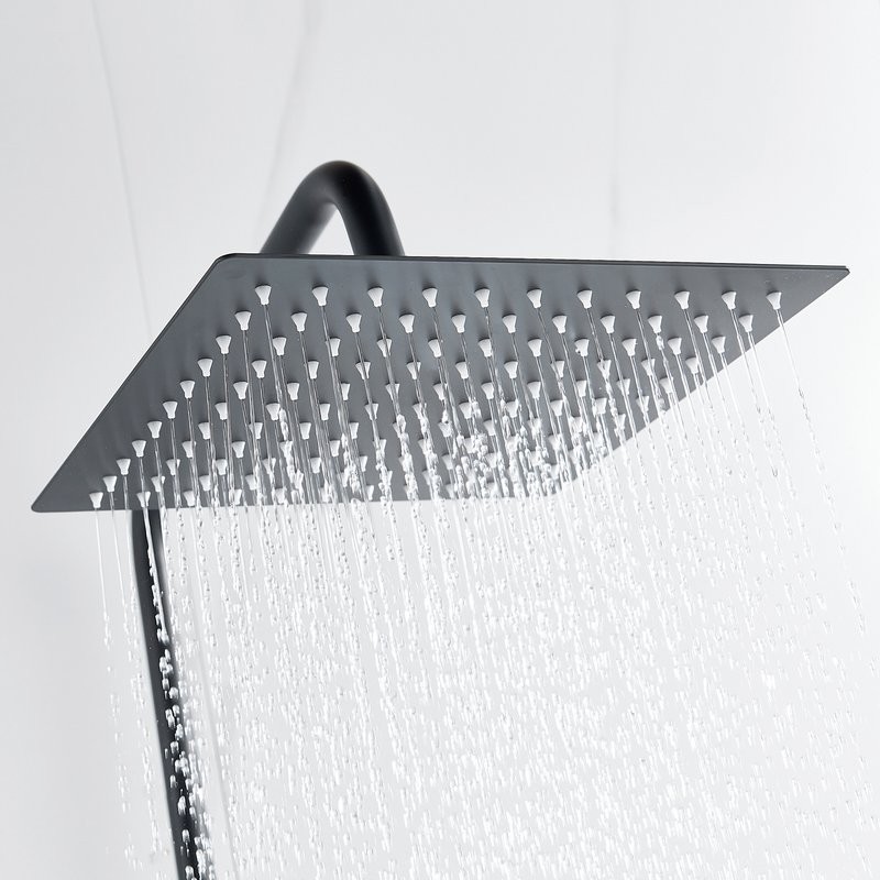 Душевая стойка Shevanik S3096H с термостатом, черный