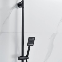 Душевая стойка Shevanik S3096H с термостатом, черный