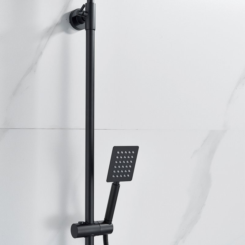 Душевая стойка Shevanik S3096H с термостатом, черный