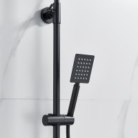 Душевая стойка Shevanik S3096H с термостатом, черный