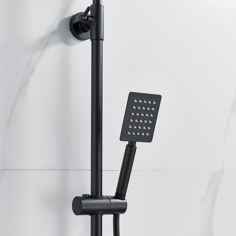 Душевая стойка Shevanik S3096H с термостатом, черный