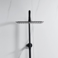 Душевая стойка Shevanik S3096H с термостатом, черный