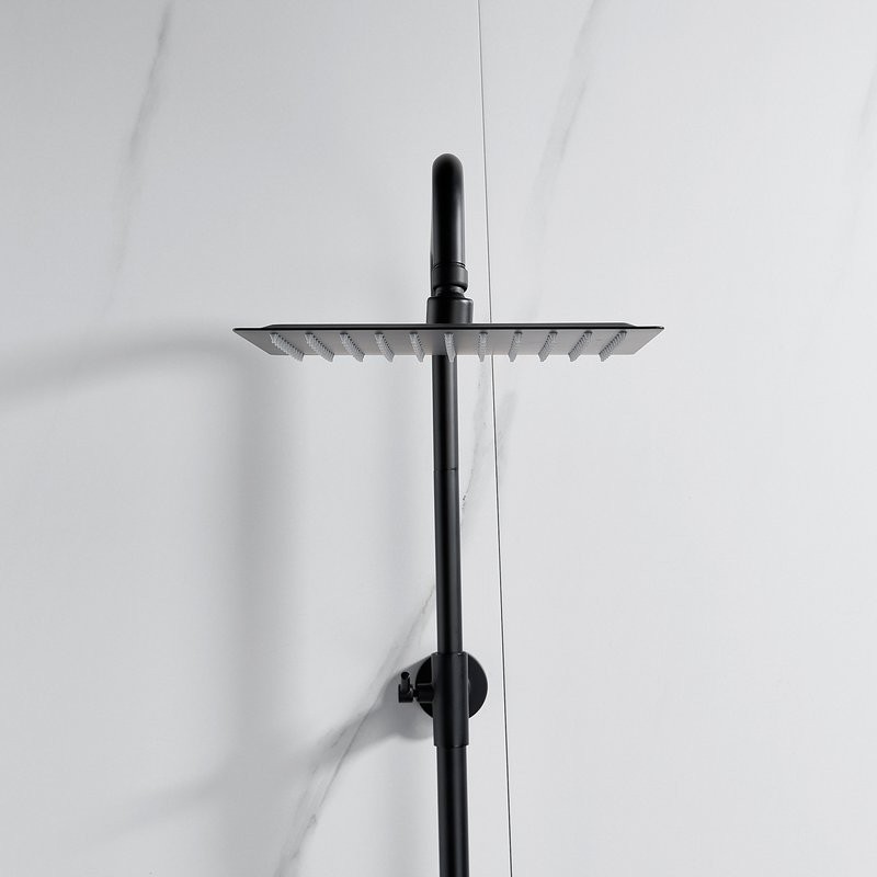 Душевая стойка Shevanik S3096H с термостатом, черный