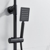 Душевая стойка Shevanik S3096H с термостатом, черный