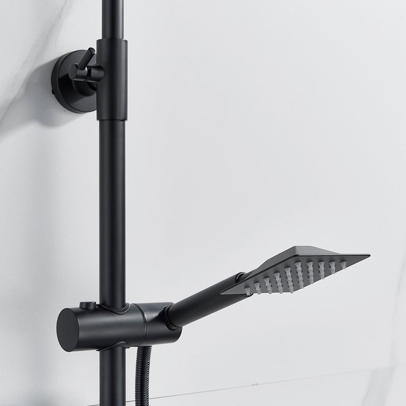 Душевая стойка Shevanik S3096H с термостатом, черный