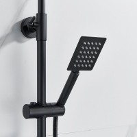 Душевая стойка Shevanik S3096H с термостатом, черный