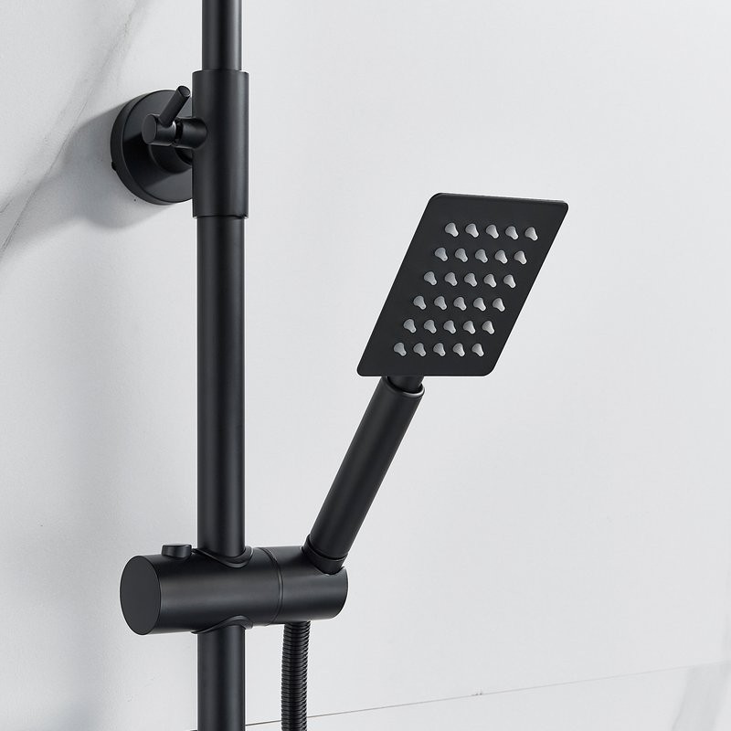 Душевая стойка Shevanik S3096H с термостатом, черный