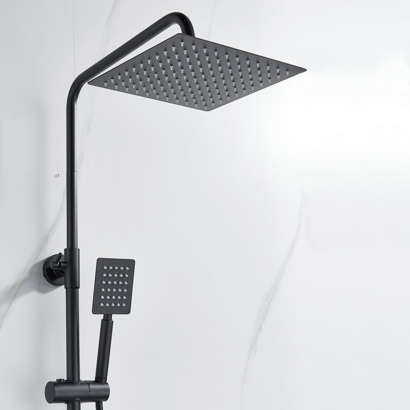 Душевая стойка Shevanik S3096H с термостатом, черный