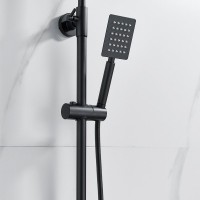 Душевая стойка Shevanik S3096H с термостатом, черный