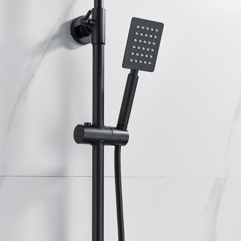 Душевая стойка Shevanik S3096H с термостатом, черный