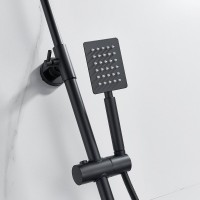 Душевая стойка Shevanik S3096H с термостатом, черный