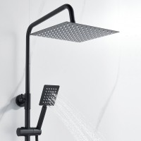 Душевая стойка Shevanik S3096H с термостатом, черный