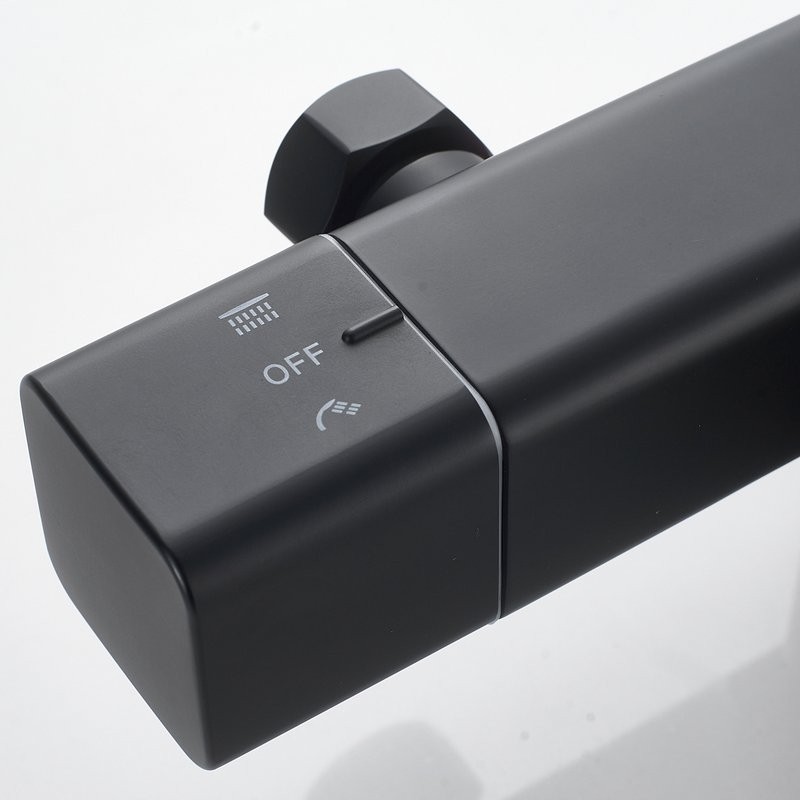 Душевая стойка Shevanik S3096H с термостатом, черный