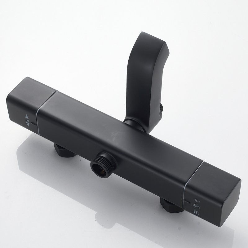 Душевая стойка Shevanik S3096H с термостатом, черный