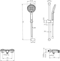 Термостатический смеситель Wonzon & Woghand WW-B2052-A-CR для душа, хром