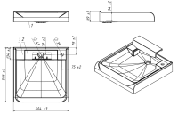 Раковина над стиральной машиной Belux Эврика ЭВ-60 глянцевая белая, прямоугольная, с комплектом кронштейнов