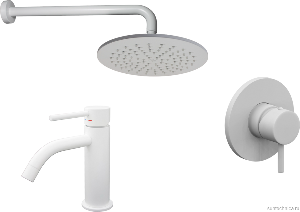 Комплект для ванной Paffoni Light KITLIG011BO071 С ВНУТРЕННЕЙ ЧАСТЬЮ, белый