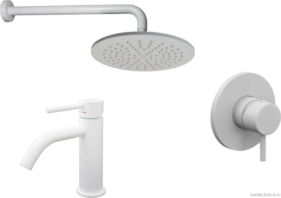 Комплект для ванной Paffoni Light KITLIG011BO071 С ВНУТРЕННЕЙ ЧАСТЬЮ, белый