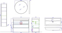 Мебель для ванной комнаты Aqwella Fargo 100 дуб балтийский
