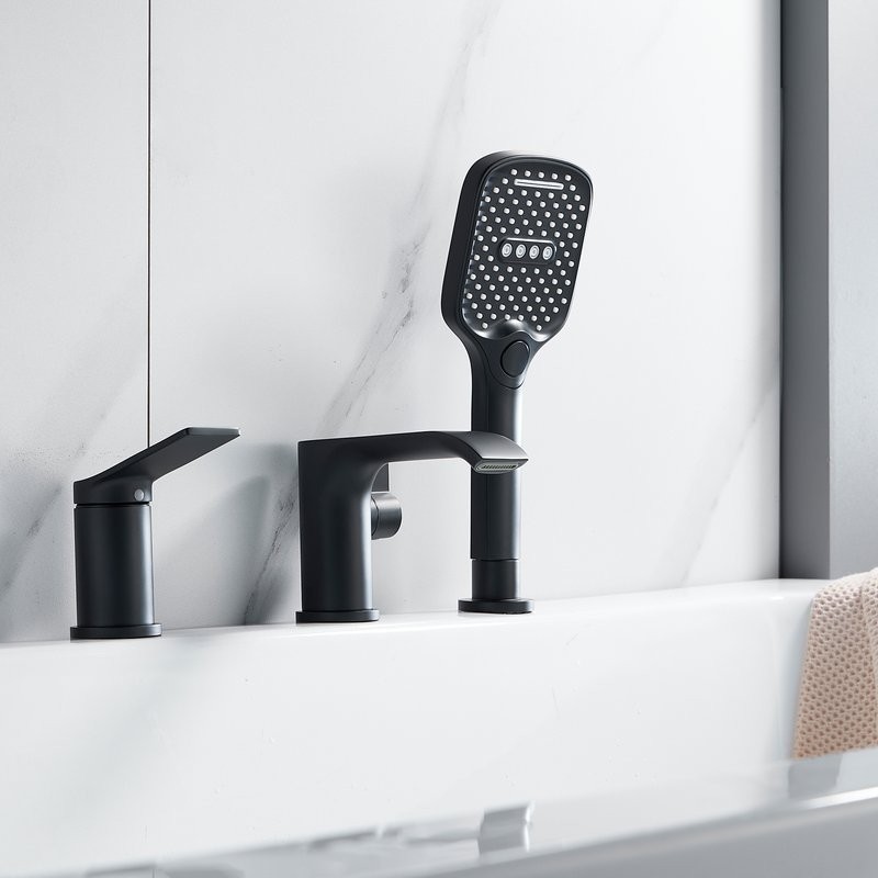 Смеситель на борт ванны Shevanik S4112H черный