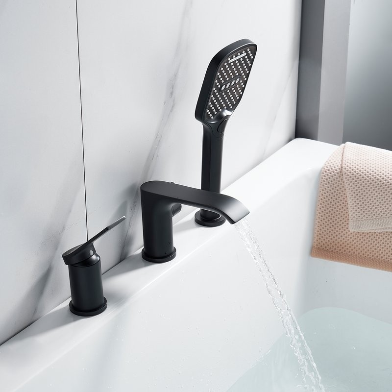 Смеситель на борт ванны Shevanik S4112H черный