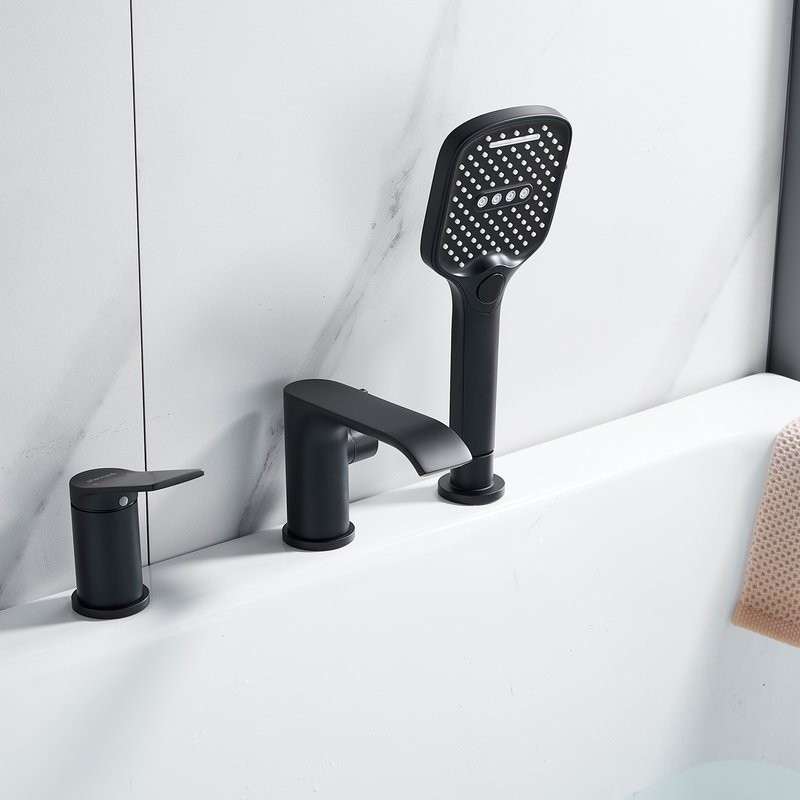 Смеситель на борт ванны Shevanik S4112H черный