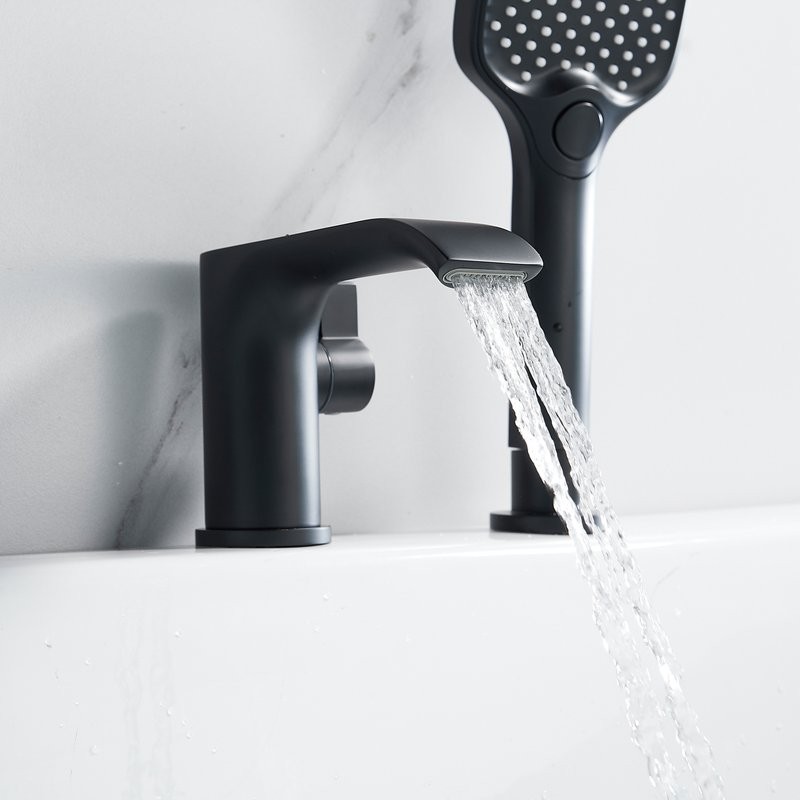 Смеситель на борт ванны Shevanik S4112H черный