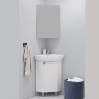 Мебель для ванной комнаты Corozo Сириус 40 напольная, угловая, белая