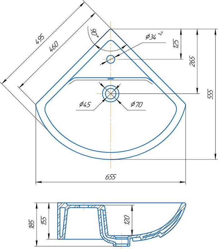 Мебель для ванной комнаты Corozo Сириус 40 напольная, угловая, белая