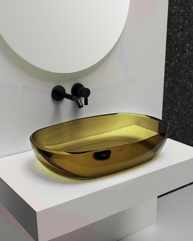 Накладная раковина Abber Kristall AT2805Vesuvian 60 оливковая, прямоугольная