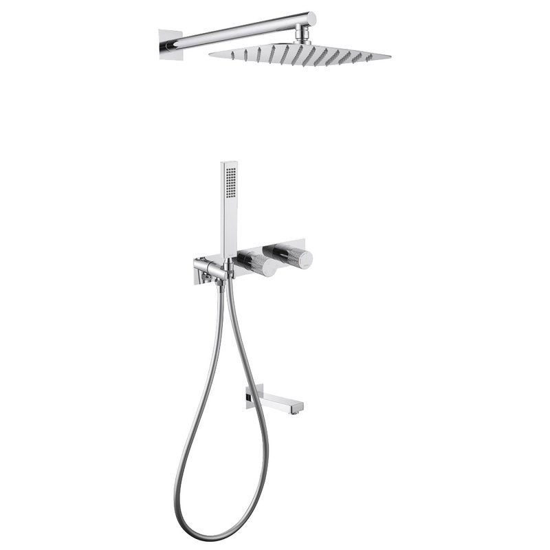 Душевой комплект Abber Rund AF8717 С ВНУТРЕННЕЙ ЧАСТЬЮ, хром