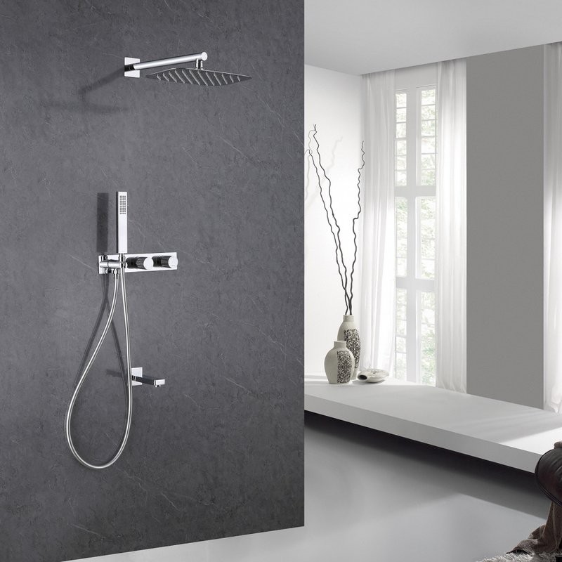 Душевой комплект Abber Rund AF8717 С ВНУТРЕННЕЙ ЧАСТЬЮ, хром