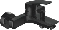 Душевой комплект Смеситель Aquanet Static AF330-20B чёрный матовый + Стойка Passion AF300-70-RC-B черная