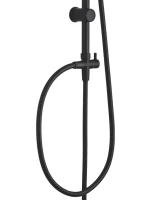 Душевой комплект Смеситель Aquanet Static AF330-20B чёрный матовый + Стойка Passion AF300-70-RC-B черная