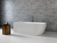 Акриловая ванна Aquanet Elegant А 260048 180x80 см, угловая, левая, отдельностоящая, белая, асимметричная, на ножках, со сливом-переливом