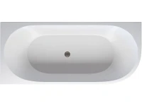 Акриловая ванна Aquanet Elegant А 260048 180x80 см, угловая, левая, отдельностоящая, белая, асимметричная, на ножках, со сливом-переливом