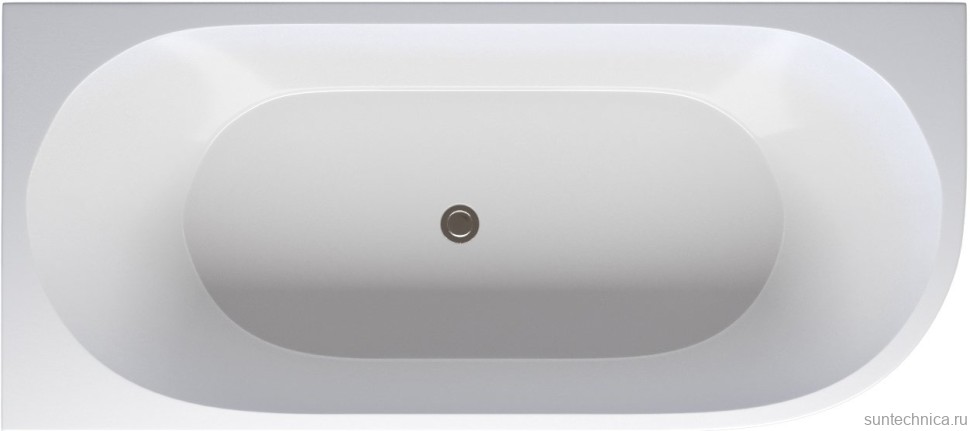 Акриловая ванна Aquanet Elegant А 260048 180x80 см, угловая, левая, отдельностоящая, белая, асимметричная, на ножках, со сливом-переливом
