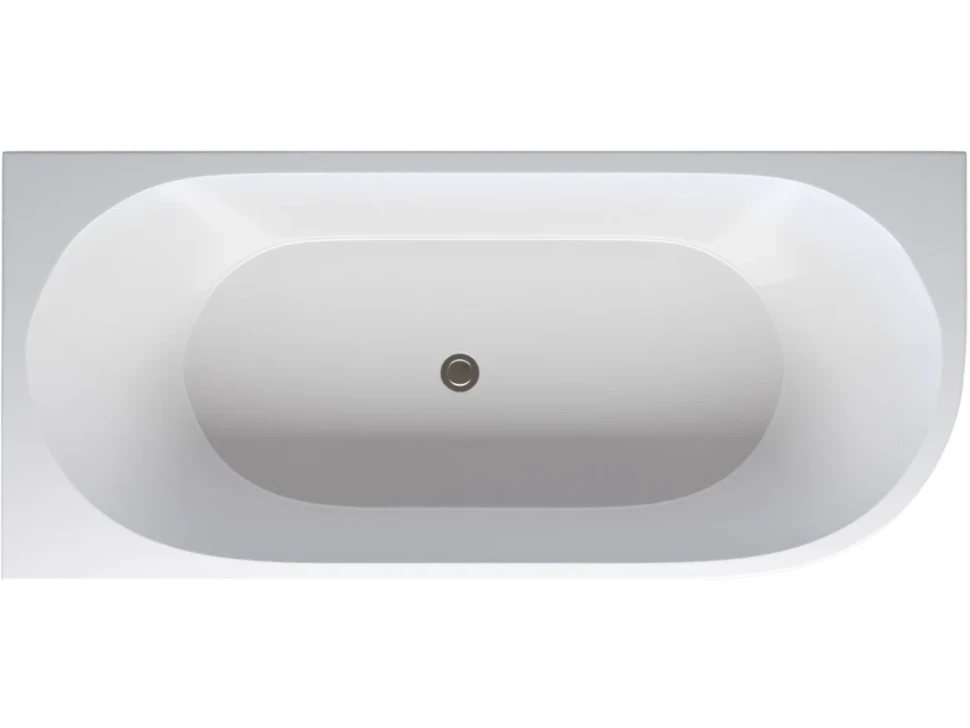 Акриловая ванна Aquanet Elegant А 260048 180x80 см, угловая, левая, отдельностоящая, белая, асимметричная, на ножках, со сливом-переливом