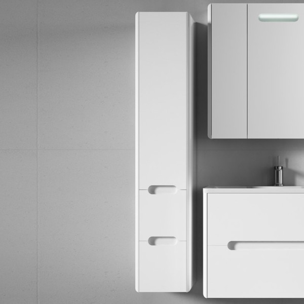 Шкаф пенал для ванной Vod-Ok Флорена 30 L, белый