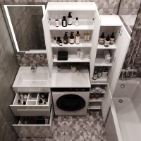 Мебель для ванной комнаты Style Line Даймонд 120 Люкс Plus напольная, белая L