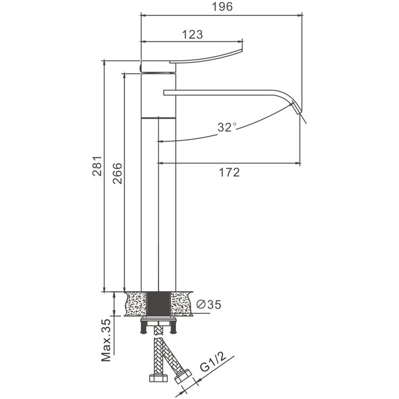 Смеситель для раковины BELZ B812 B11812-7 черный