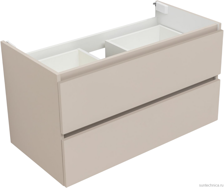 Тумба с раковиной Aquanet Вега 2.0 90 подвесная, бежевая матовая