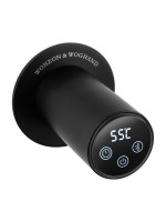 Полотенцесушитель электрический Wonzon & Woghand Baden WW-AL366-MB 80x55 см, скрытое подключение слева, матовый черный, лесенка