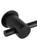 Полотенцесушитель электрический Wonzon & Woghand Baden WW-AL366-MB 80x55 см, скрытое подключение слева, матовый черный, лесенка