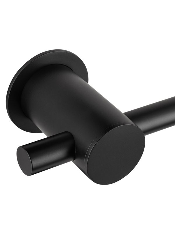 Полотенцесушитель электрический Wonzon & Woghand Baden WW-AL366-MB 80x55 см, скрытое подключение слева, матовый черный, лесенка