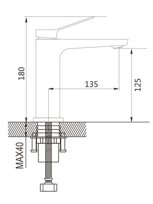 Смеситель для раковины Shevanik S4601, хром