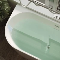Акриловая ванна Sancos Veneto FB12 R 170x80 см, угловая, правая, пристенная, белая, асимметричная, с каркасом, со сливом-переливом